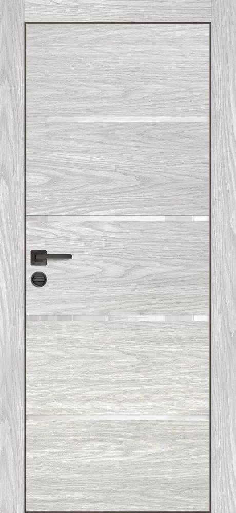 Фото Межкомнатная дверь PX-17 черная кромка с 4-х ст. Дуб скай бежевый