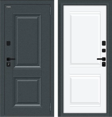Дверь Браво Thermo Некст МФ/SBlack Старк антрацит/White Silk