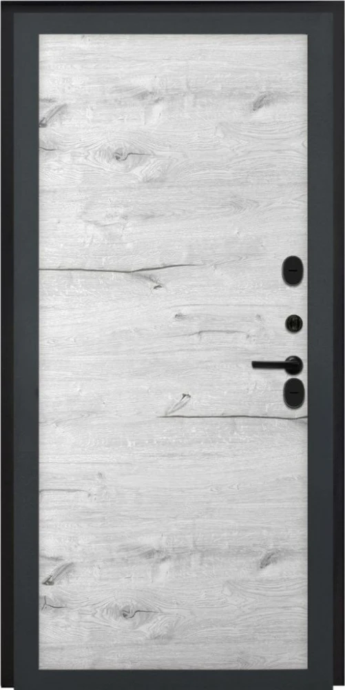 Входная дверь ДвериПРО L-Термо серебро Без фрезеровки Дуб арктик горизонт DPRO198252 внутренняя сторона