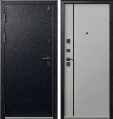 Дверь C-106 Черный Муар - Кашемир Сильвер