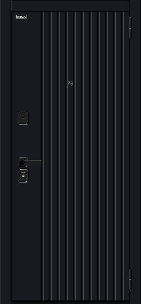 Фото Входная дверь Граффити-32/32 Total Black/Super White BR5299 внешняя сторона