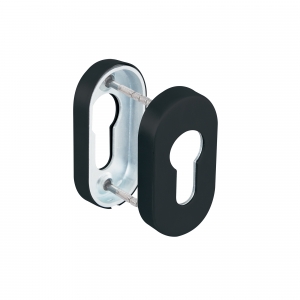 Накладка под цилиндр ET.R.DSS201-02P (DSS-02P-ET) INOX 201 BLACK (овальнове основание)