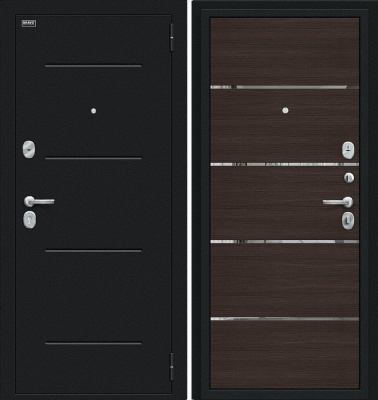 Дверь Браво Лайн Букле черное/Wenge Veralinga
