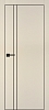 Межкомнатная дверь PX-20  черная кромка с 4-х ст. Бежевый матовый