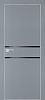 Межкомнатная дверь PX-18 AL кромка с 4-х ст. Серый матовый